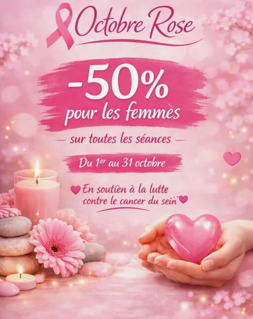 Octobre Rose — −50 % pour les femmes sur toutes les séances, du 1er au 31 octobre 2026